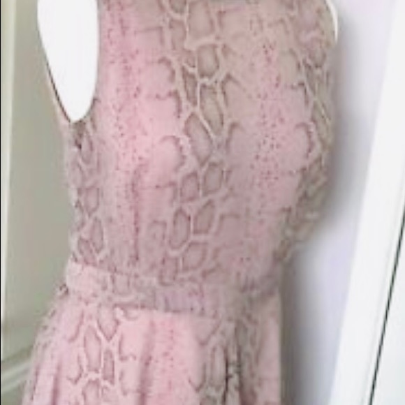 French Connection Pastel Python Snake Holiday Cocktail party print dress - Picture 4 of 6